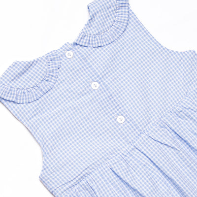 Rosebud Blooms Smocked Bubble, Blue
