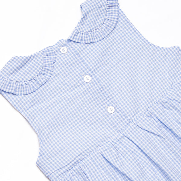 Rosebud Blooms Smocked Bubble, Blue