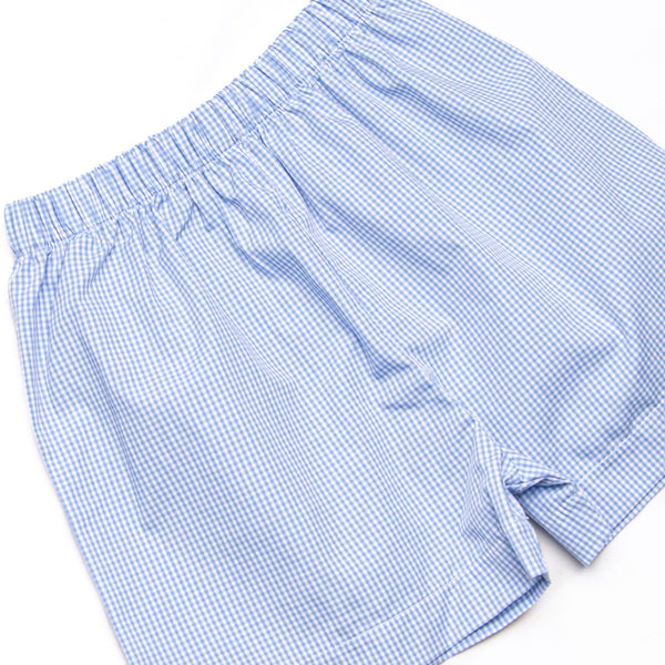 Steamboat Seas Smocked Short Set, Blue