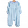 Two Tulips Applique Romper, Blue