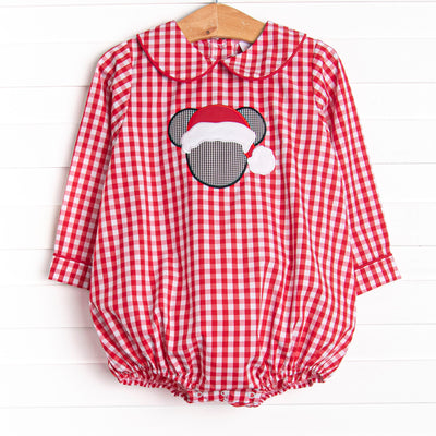Merry Mouse Applique Bubble, Red
