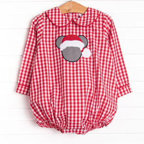Merry Mouse Applique Bubble, Red