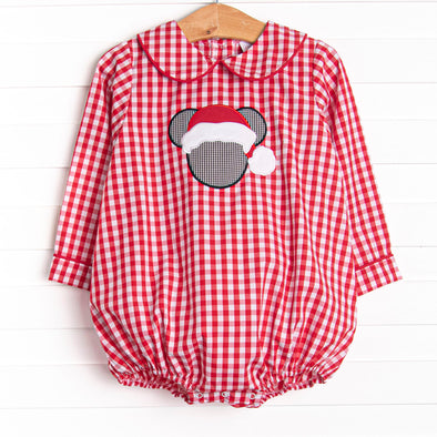 Merry Mouse Applique Bubble, Red
