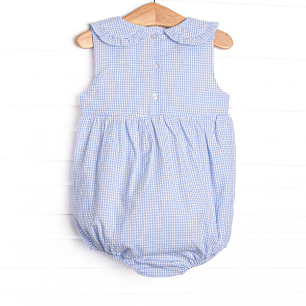 Rosebud Blooms Smocked Bubble, Blue
