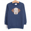 Furry Ear Friend Applique Sweatshirt, Navy