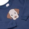 Furry Ear Friend Applique Sweatshirt, Navy