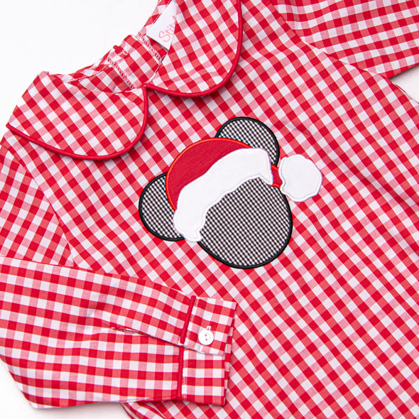 Merry Mouse Applique Bubble, Red