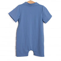 Goodbye Blue Skies Short Romper, Blue