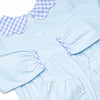 Two Tulips Applique Romper, Blue