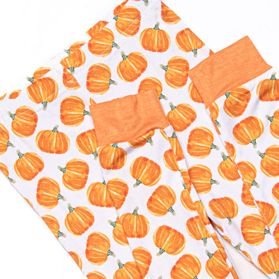 Watercolor Wagon Ride Bamboo Pajama Set, Orange