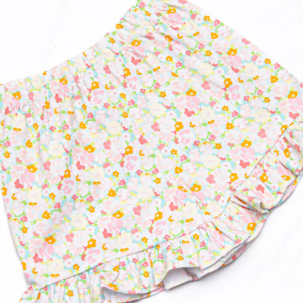 Sunnies and Shade Applique Ruffle Short Set, Pink