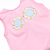 Sunnies and Shade Applique Ruffle Short Set, Pink