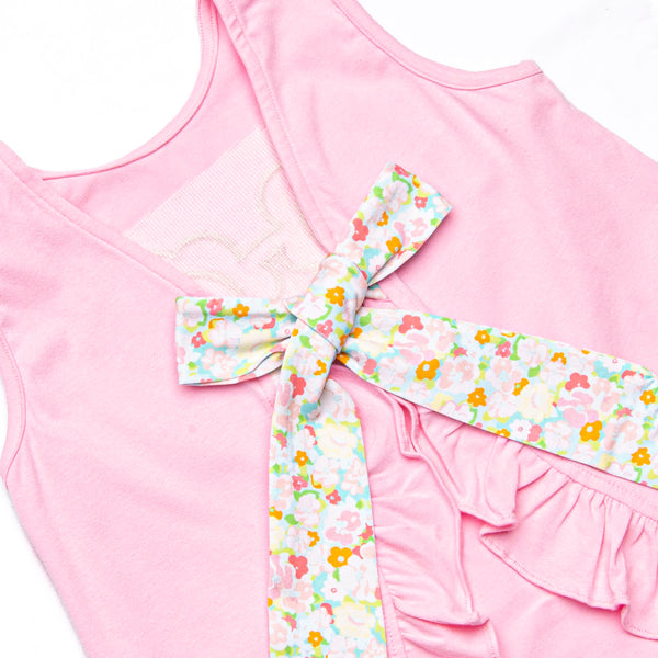 Sunnies and Shade Applique Ruffle Short Set, Pink