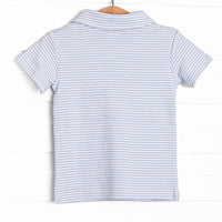 Mallard Pima Embroidered Polo Top, Blue