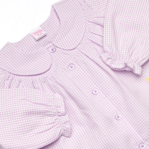 Blooming Belle Applique Collared Legging Set, Purple