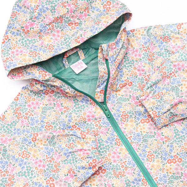 Island Blooms Raincoat, Green