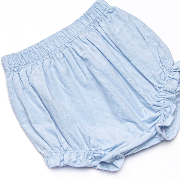 Perfect Day Plaid Ruffle Diaper Set, Blue