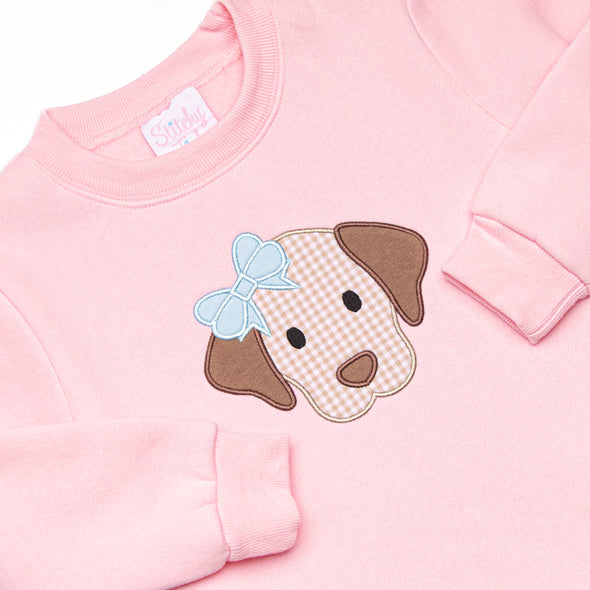 Furry Ear Friend Applique Legging Set, Pink