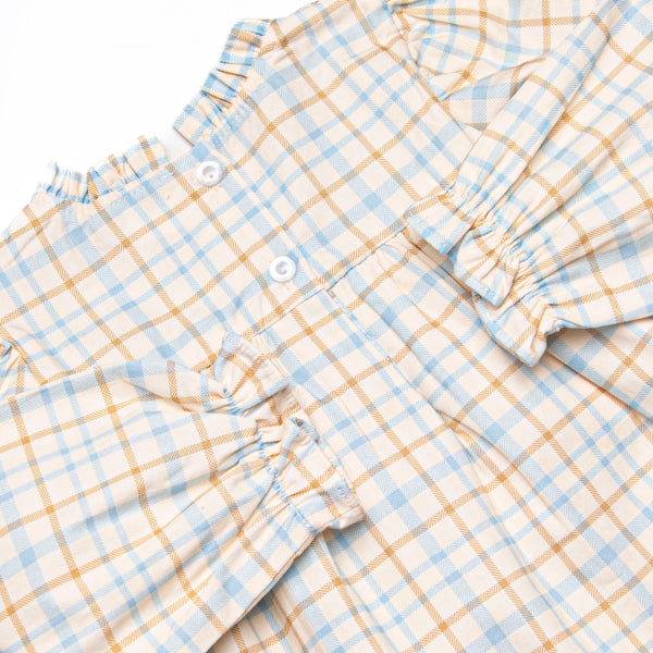 Perfect Day Plaid Ruffle Pant Set, Blue