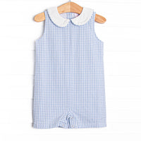Picnic Plaid Jon Jon, Light Blue Gingham