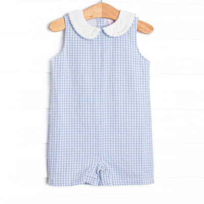 Picnic Plaid Jon Jon, Light Blue Gingham