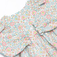 Early Fall Florals Bow Dress, Pink