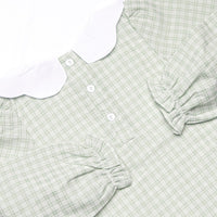 Effortless Days Scalloped Bib Dress, Green