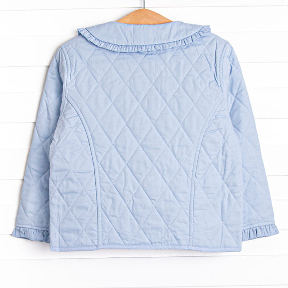 Parker Ruffle Coat, Blue
