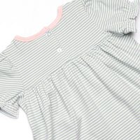 Sarah Pima Legging Set, Light Pink and Sage Stripe