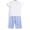 Down the Court Dunk Applique Pant Set, Blue