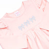 Bold Bows Embroidered Legging Set, Pink