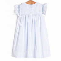 Day of Hope Smocked Dress, Blue