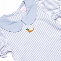 Mallard Pima Embroidered Bubble, Blue