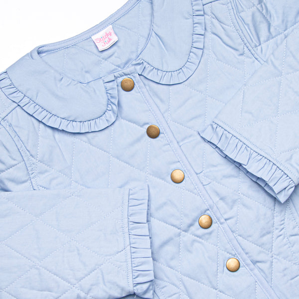 Parker Ruffle Coat, Blue