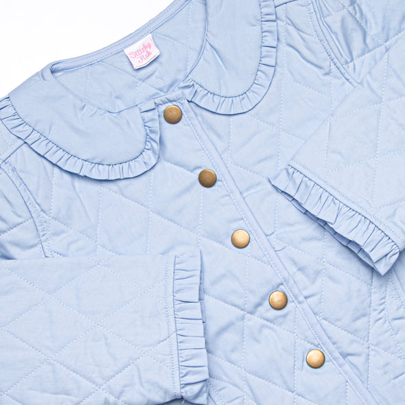 Parker Ruffle Coat, Blue