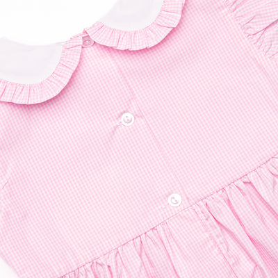 Bunny Tails Smocked Bubble, Pink
