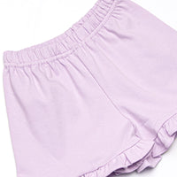 Aurora Pima Ruffle Short Set, Purple