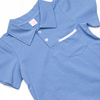 Goodbye Blue Skies Short Romper, Blue