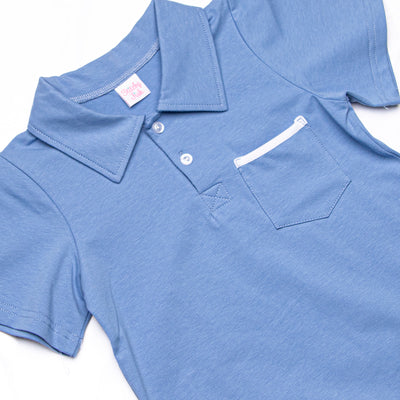 Goodbye Blue Skies Short Romper, Blue