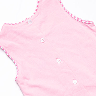 Beach Builder Applique Scalloped Diaper Set, Pink