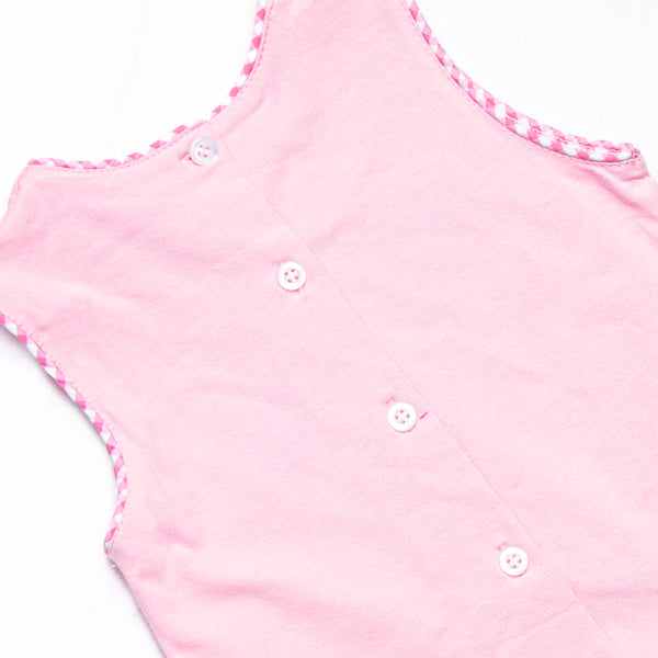 Beach Builder Applique Scalloped Diaper Set, Pink