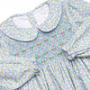 Prim Petals Smocked Romper, Blue
