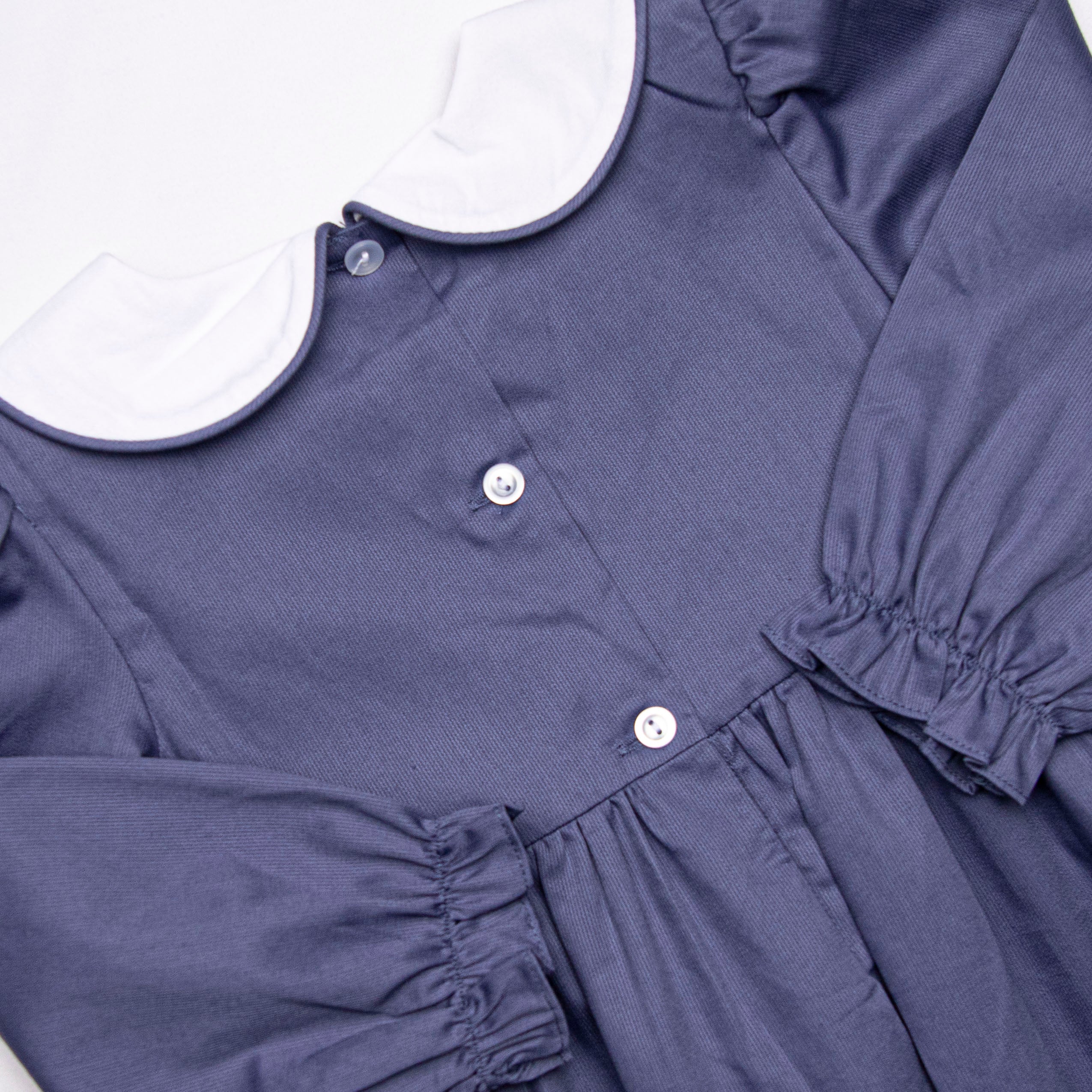 French Knot Mallard Embroidered Dress, Navy Stitchy Fish French Knot Mallard Embroidered Dress, Navy Stitchy Fish