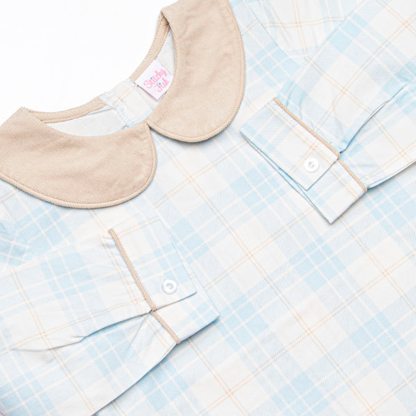 Picture Perfect Plaid Diaper Set, Blue