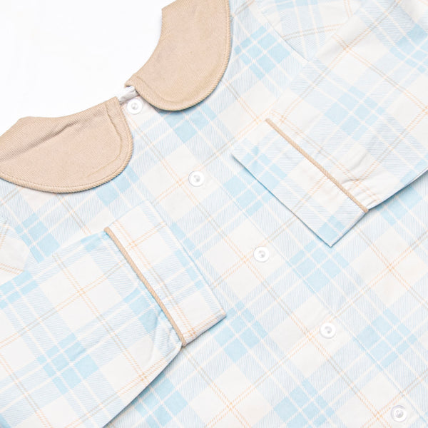 Picture Perfect Plaid Diaper Set, Blue