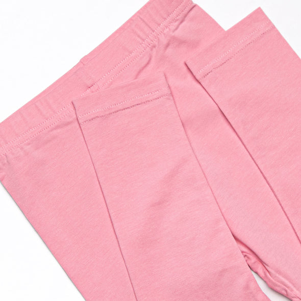 Bow Bouquets Side Tie Legging Set, Pink