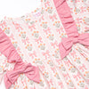 Bow Bouquets Side Tie Legging Set, Pink