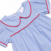 Best of the Best Applique Dress, Blue