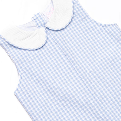 Picnic Plaid Jon Jon, Light Blue Gingham