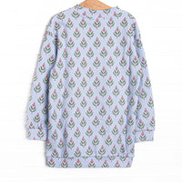 Medallion Moments Mock Neck Sweatshirt, Blue